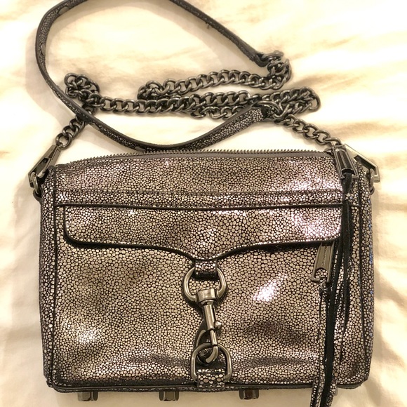 Rebecca Minkoff Handbags - Rebecca Minkoff Gunmetal Mini M.A.C. Crossbody Bag